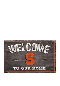 NCAA Syracuse University Orange 11 in x 19 in Welcome to Our Home Sign