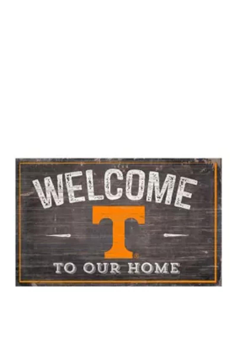 NCAA University of Tennessee Volunteers 11 in x 19 in Welcome to Our Home Sign