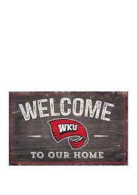 NCAA Western Kentucky University Hillstoppers 11 in x in 19 Welcome to Our Home Sign