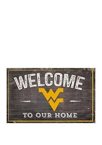 NCAA University of West Virginia Mountaineers 11 in x 19 in Welcome to Our Home Sign