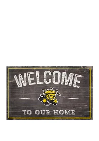 NCAA Wichita State University Shockers 11 in x 19 in Welcome to Our Home Sign