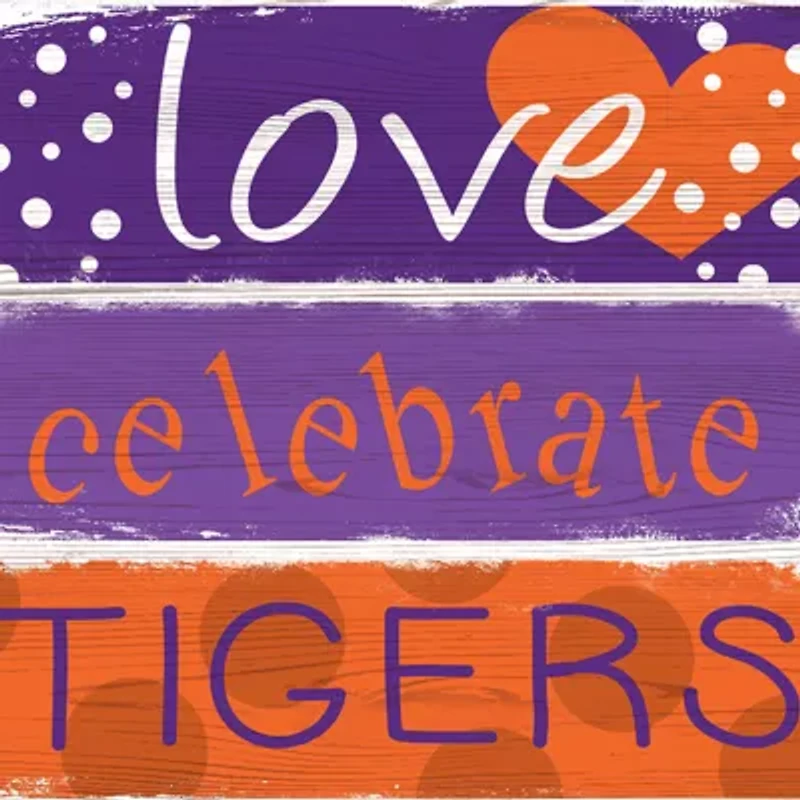 NCAA Clemson University Tigers 24 Inch Celebrations Stack Sign