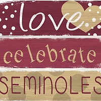 NCAA Florida State University Seminoles 24 Inch Celebrations Stack Sign