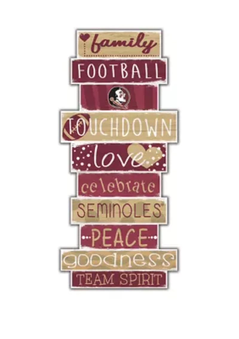 NCAA Florida State University Seminoles 24 Inch Celebrations Stack Sign