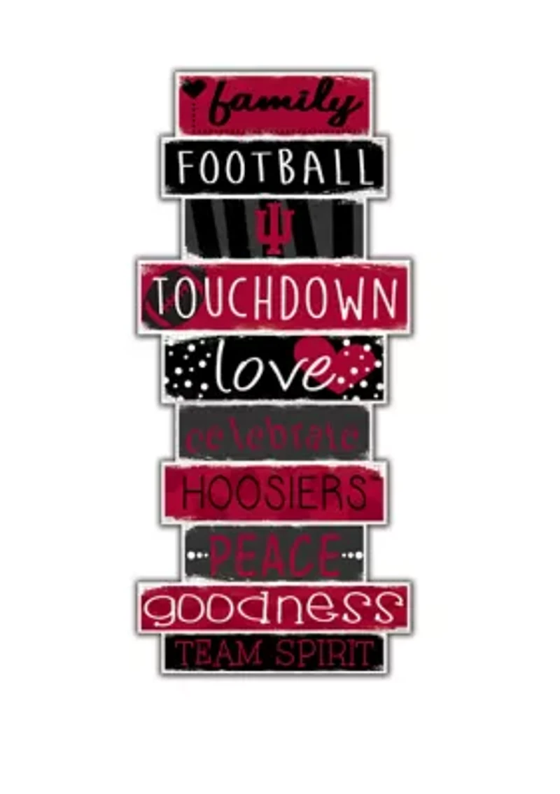 NCAA Indiana University Hoosiers 24 Inch Celebrations Stack Sign