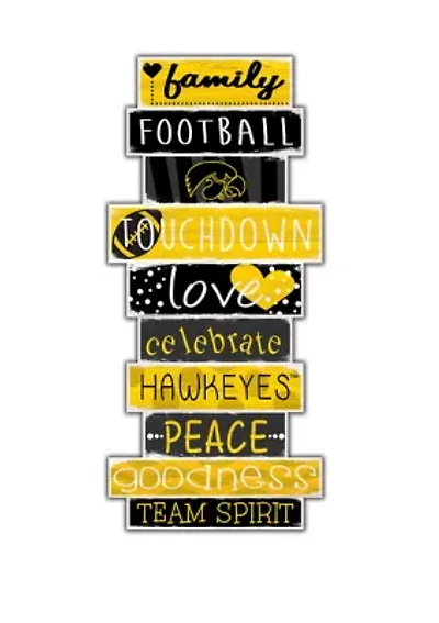 NCAA Iowa Hawkeyes 24 Inch Celebrations Stack Sign