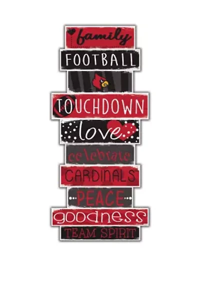 NCAA University of Louisville Cardinals 24 Inch Celebrations Stack Sign