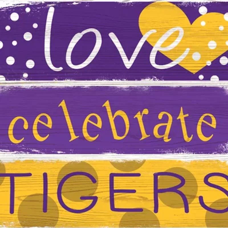 NCAA LSU Tigers Celebrations Stack 24 Inch Sign