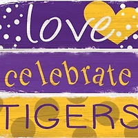 NCAA LSU Tigers Celebrations Stack 24 Inch Sign
