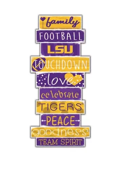 NCAA LSU Tigers Celebrations Stack 24 Inch Sign