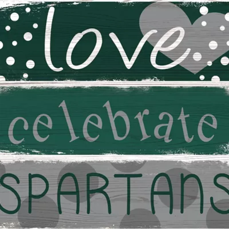NCAA Michigan State Spartans University Celebrations Stack 24" Sign