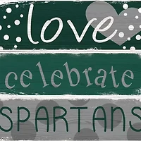 NCAA Michigan State Spartans University Celebrations Stack 24" Sign