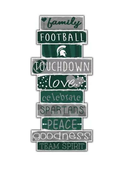 NCAA Michigan State Spartans University Celebrations Stack 24" Sign