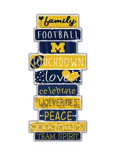 NCAA University of Michigan Wolverines Celebrations Stack 24 Inch Sign