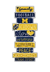 NCAA University of Michigan Wolverines Celebrations Stack 24 Inch Sign