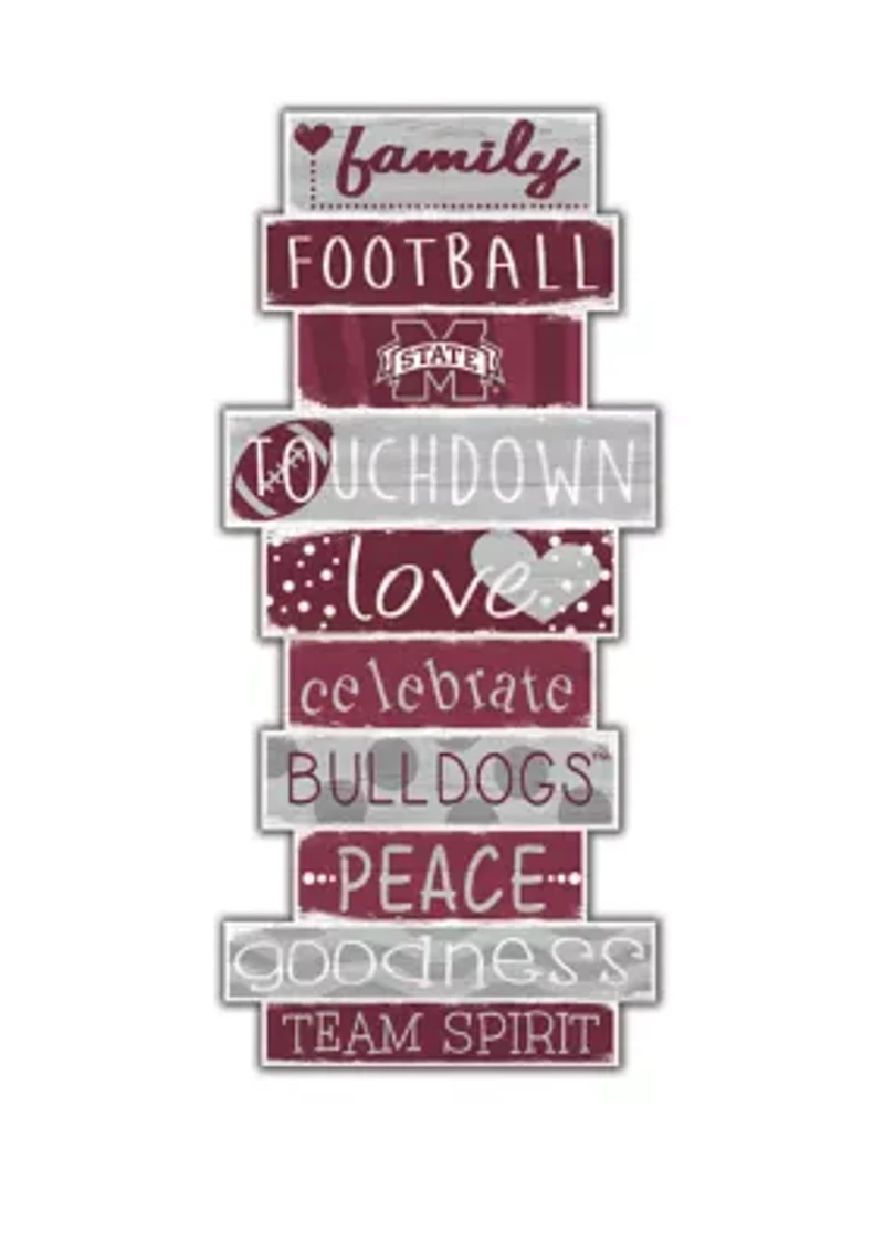 NCAA Mississippi State Bulldogs Celebrations Stack 24 Inch Sign