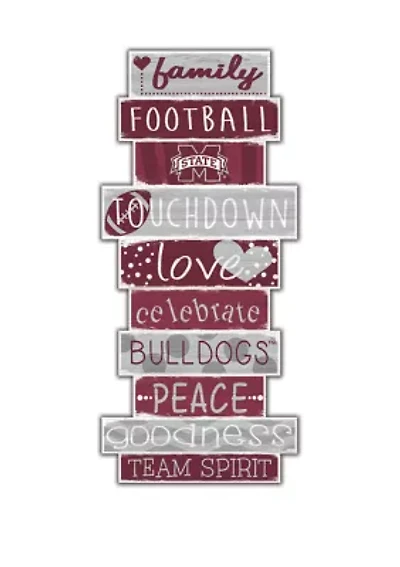 NCAA Mississippi State Bulldogs Celebrations Stack 24 Inch Sign