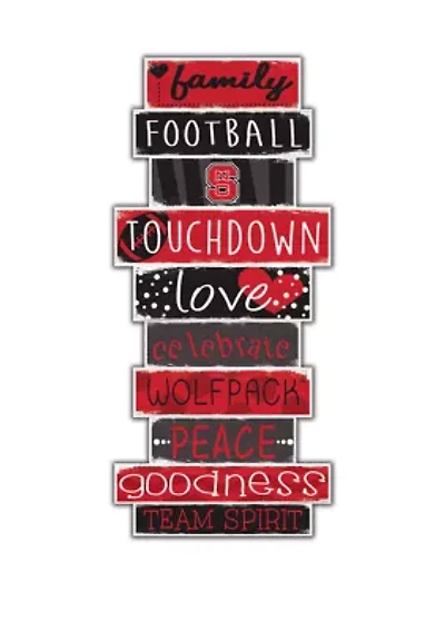 NCAA NC State Wolfpack Celebrations Stack 24 Inch Sign