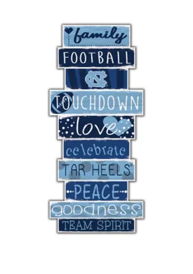 NCAA University of North Carolina Tar Heels Celebrations Stack 24 Inch Sign