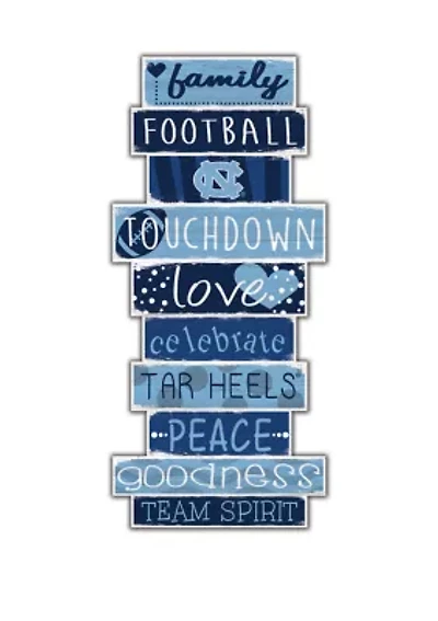 NCAA University of North Carolina Tar Heels Celebrations Stack 24 Inch Sign