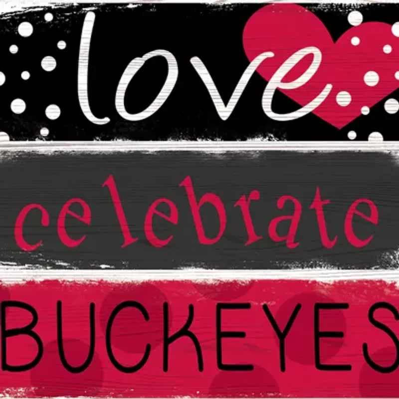 NCAA Ohio State University Buckeyes Celebrations Stack 24 Inch Sign