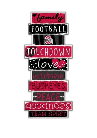 NCAA Ohio State University Buckeyes Celebrations Stack 24 Inch Sign