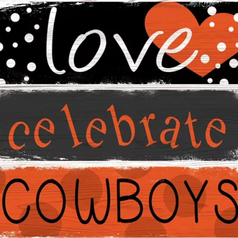 NCAA Oklahoma State University Cowboys Celebrations Stack 24 Inch Sign