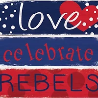 NCAA Ole Miss Rebels Celebrations Stack 24 Inch Sign