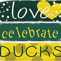 NCAA University of Oregon Ducks 24 Inch Celebrations Stack Sign