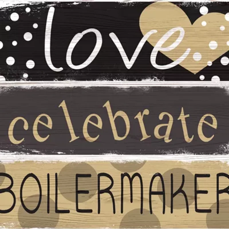 NCAA Purdue Boilermakers Celebrations Stack 24 Inch Sign