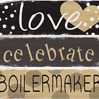 NCAA Purdue Boilermakers Celebrations Stack 24 Inch Sign