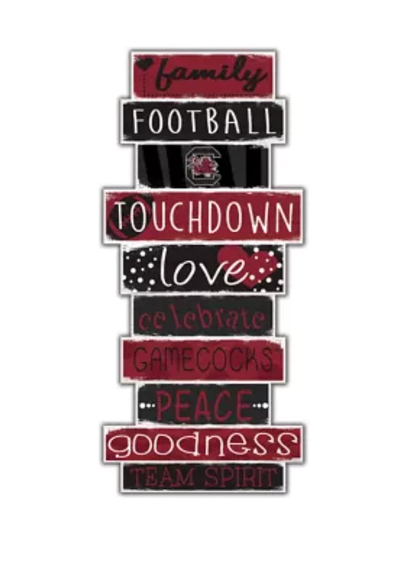 NCAA University of South Carolina Gamecocks Celebrations Stack 24 Inch Sign