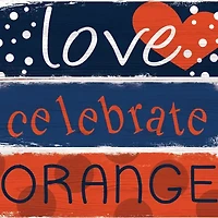 NCAA Syracuse Orange Celebrations Stack 24 Inch Sign