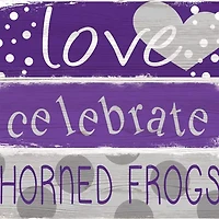 NCAA TCU Horned Frogs 24 Inch Celebrations Stack Sign