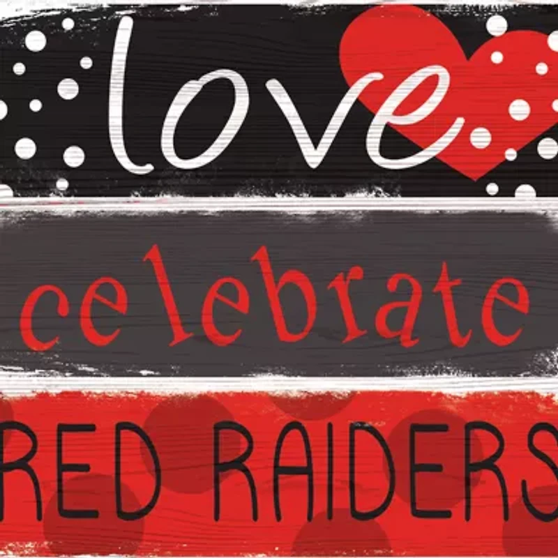 NCAA Texas Tech Red Raiders University Celebrations Stack 24 Inch Sign