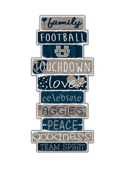 NCAA Utah State Aggies Celebrations Stack 24 Inch Sign