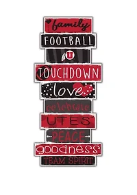 NCAA Utah Utes Celebrations Stack 24 Inch Sign