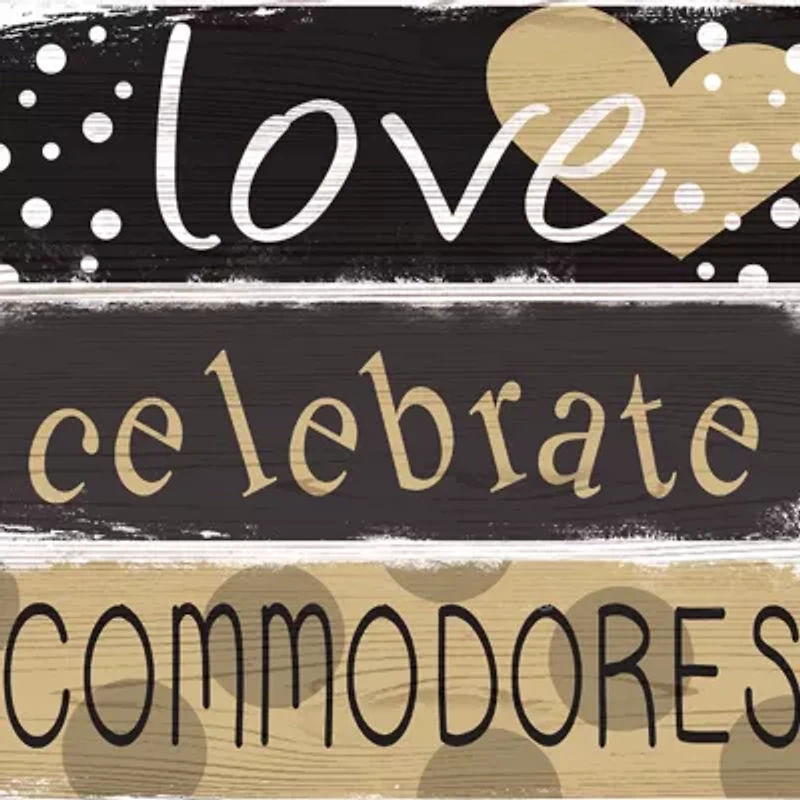 NCAA Vanderbilt commodores Celebrations Stack 24 Inch Sign
