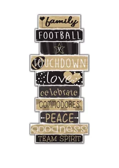 NCAA Vanderbilt commodores Celebrations Stack 24 Inch Sign