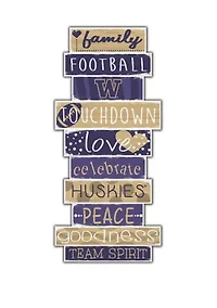 NCAA Washington Huskies Celebrations Stack 24 Inch Sign