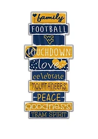 NCAA West Virginia University Mountaineers Celebrations Stack 24 Inch Sign