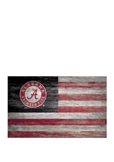  NCAA Alabama Crimson Tide 11 in x 19 in Distressed Flag 