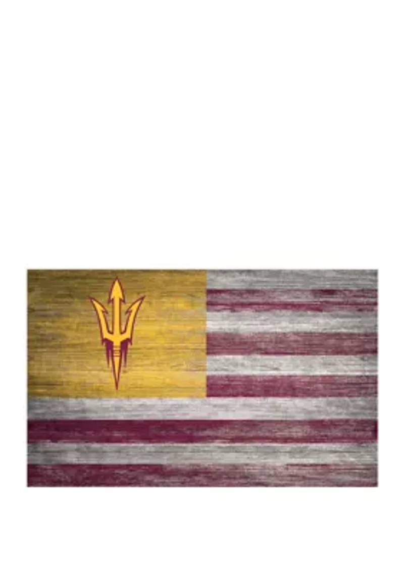 NCAA Arizona State Sun Devils 11 in x 19 in Distressed Flag