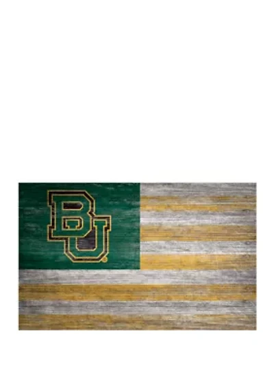 NCAA Baylor Bears  11 in x 19 in Distressed Flag