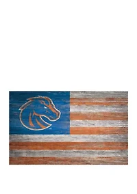 NCAA Boise State Broncos 11 in x 19 in Distressed Flag
