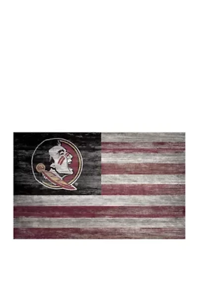 NCAA Florida State Seminoles 11 in x 19 in Distressed Flag