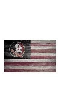 NCAA Florida State Seminoles 11 in x 19 in Distressed Flag