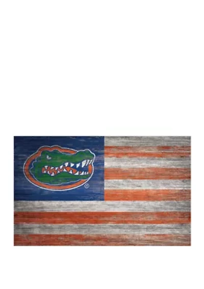 NCAA Florida Gators 11 in x 19 in Distressed Flag 