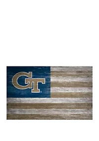 NCAA Georgia Tech Yellow Jackets 11 in x 19 in Distressed Flag