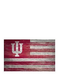 NCAA Indiana Hoosiers 11 in x 19 in Distressed Flag 